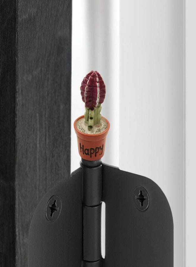 Wallertree Mini Cactus Hinge Heads Decorative Topper Set of 7 - Magnetic Hinge Head Toppers - Potted Plants Door Hinge Head Home Decoration - Image 4